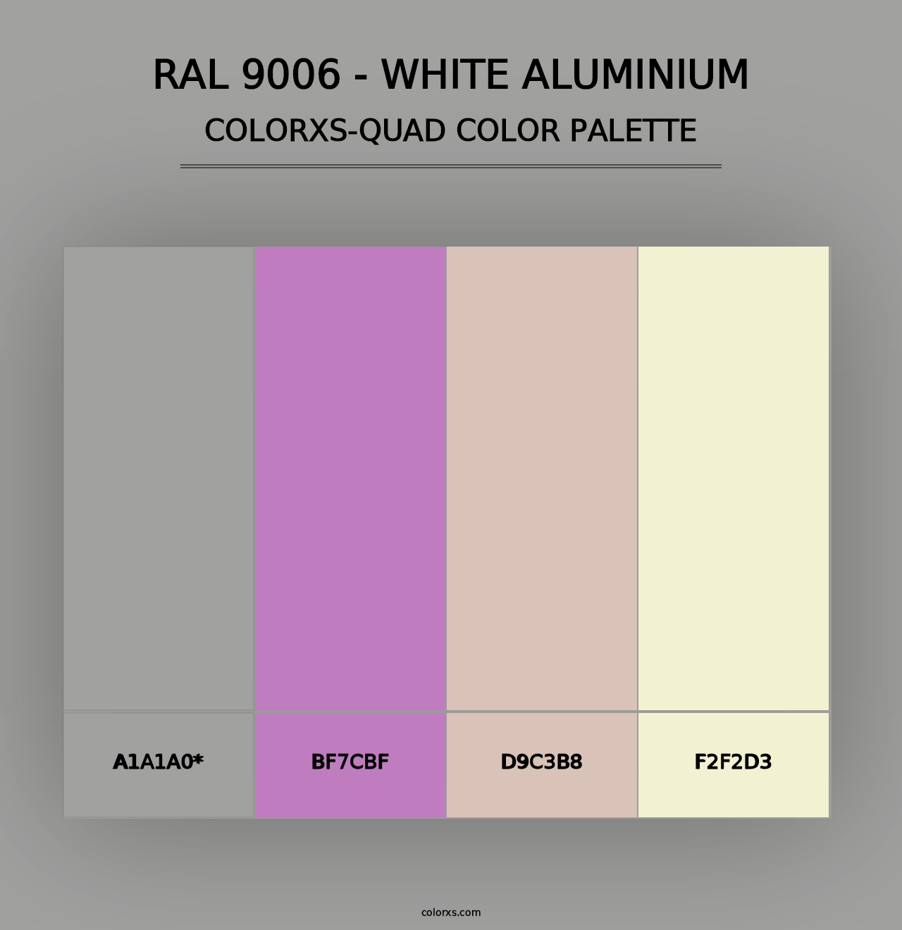 RAL 9006 - White Aluminium - Colorxs Quad Palette