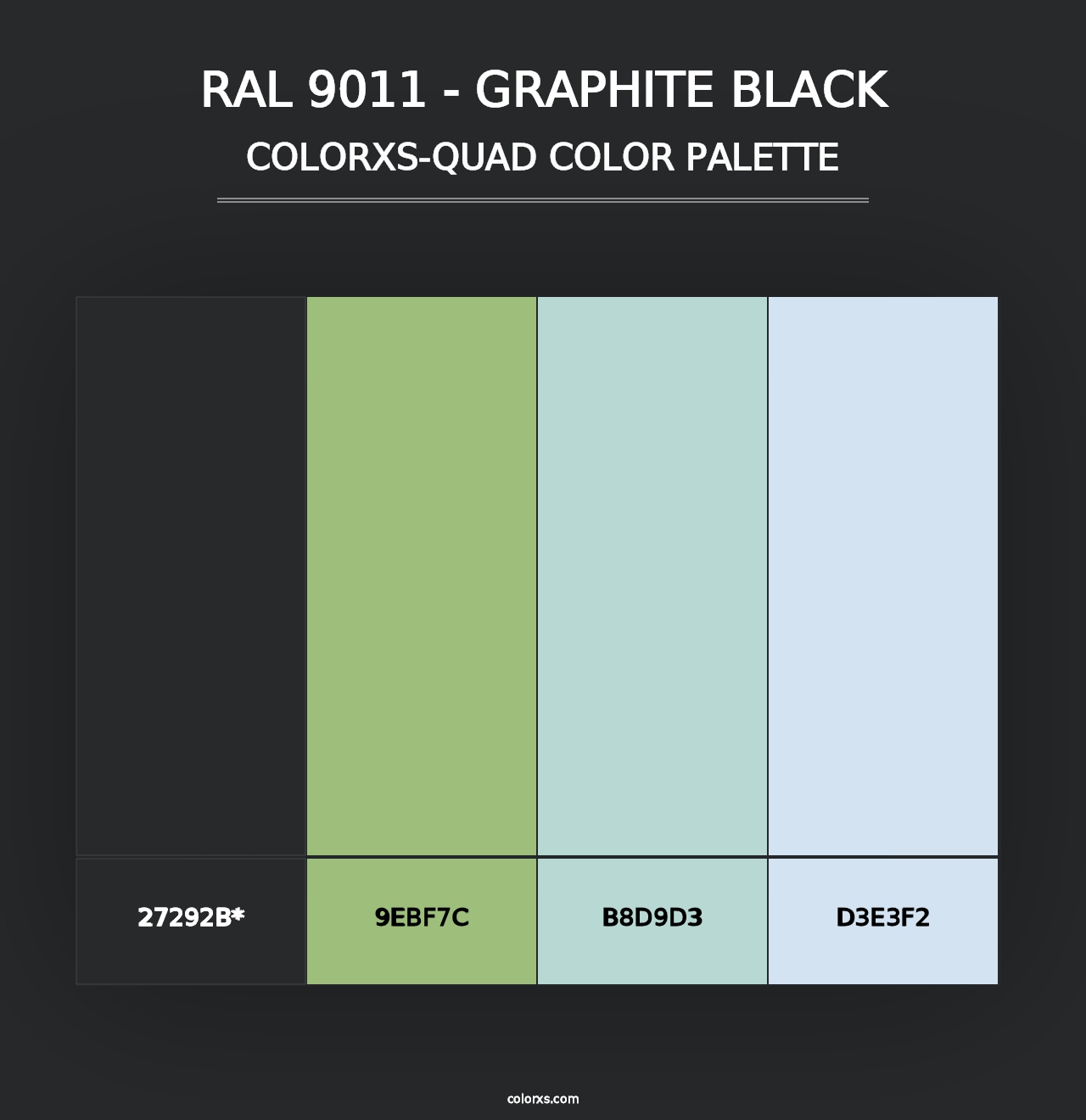 RAL 9011 - Graphite Black - Colorxs Quad Palette