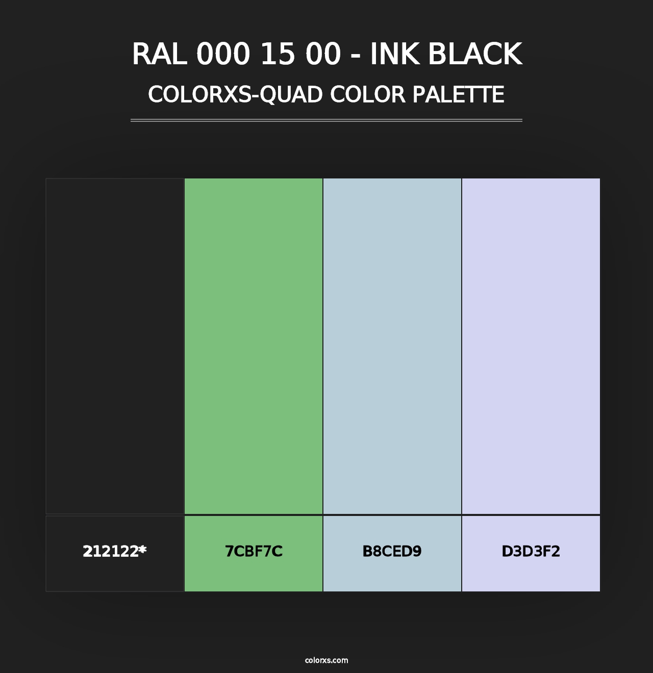 RAL 000 15 00 - Ink Black - Colorxs Quad Palette