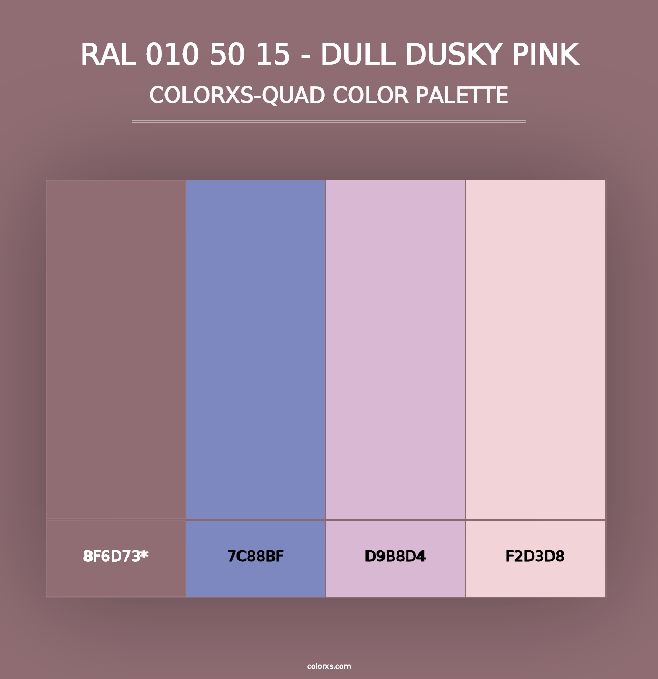 RAL 010 50 15 - Dull Dusky Pink - Colorxs Quad Palette