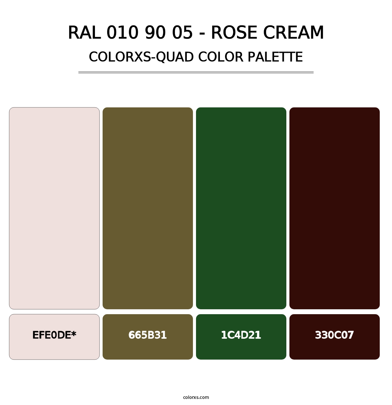 RAL 010 90 05 - Rose Cream - Colorxs Quad Palette