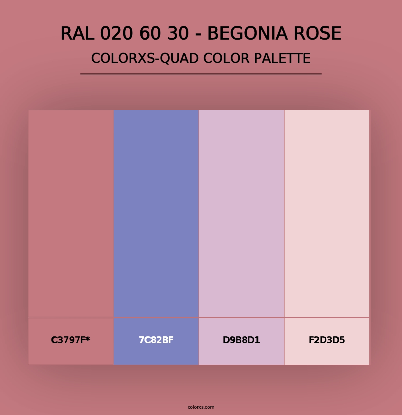 RAL 020 60 30 - Begonia Rose - Colorxs Quad Palette