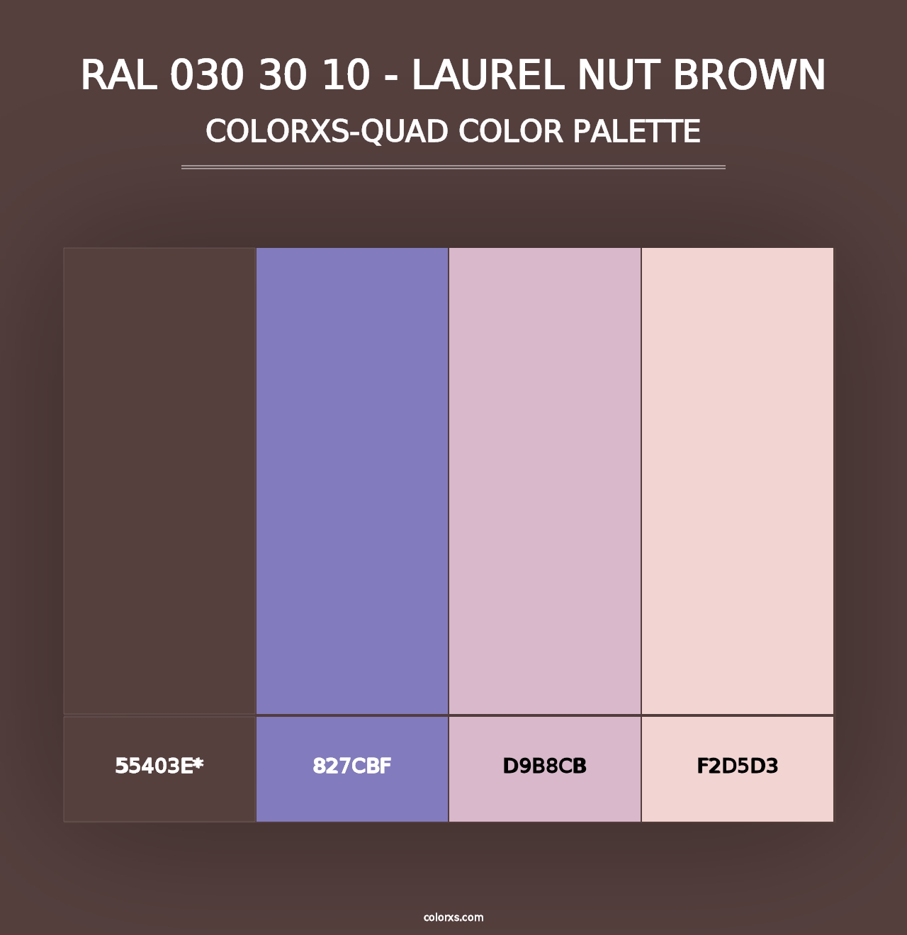 RAL 030 30 10 - Laurel Nut Brown - Colorxs Quad Palette