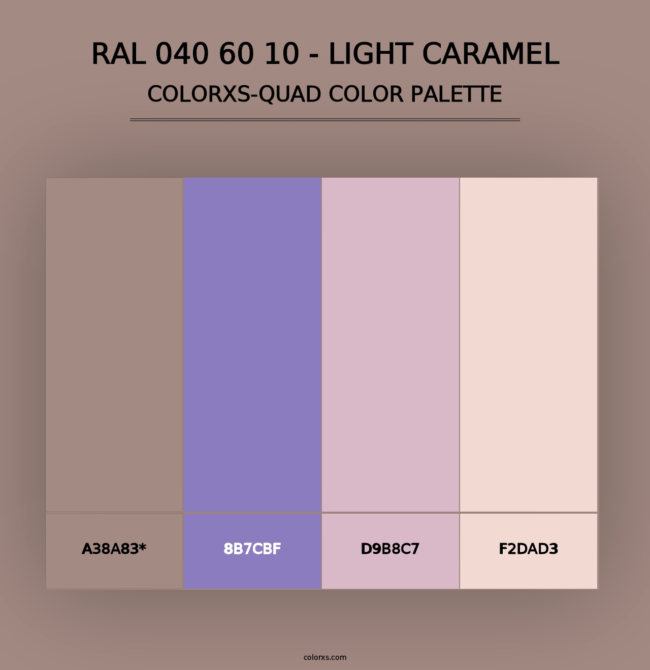 RAL 040 60 10 - Light Caramel - Colorxs Quad Palette