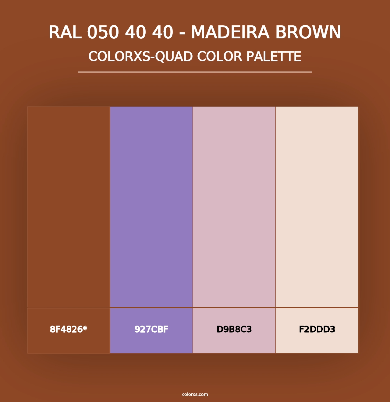 RAL 050 40 40 - Madeira Brown - Colorxs Quad Palette