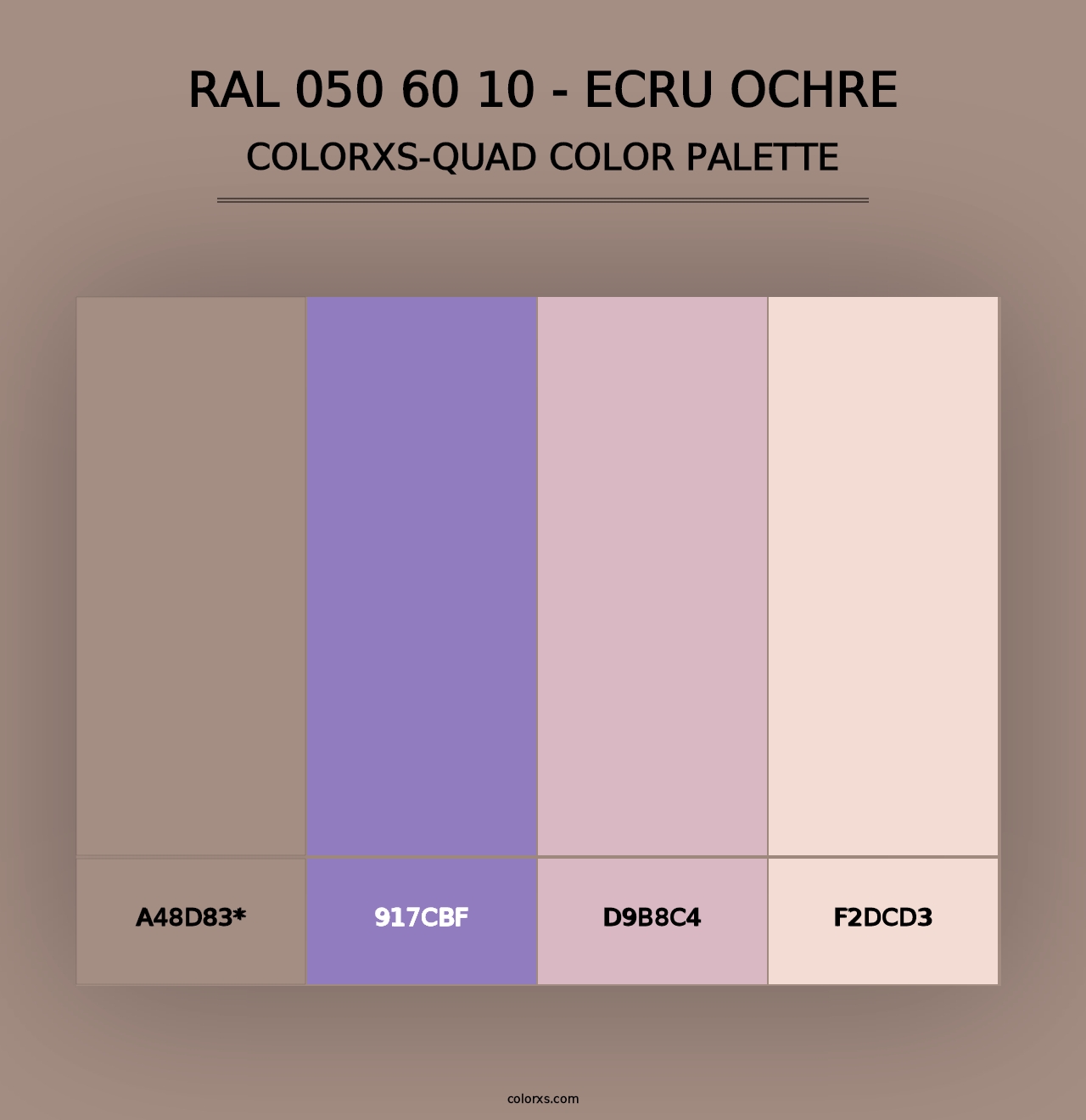 RAL 050 60 10 - Ecru Ochre - Colorxs Quad Palette