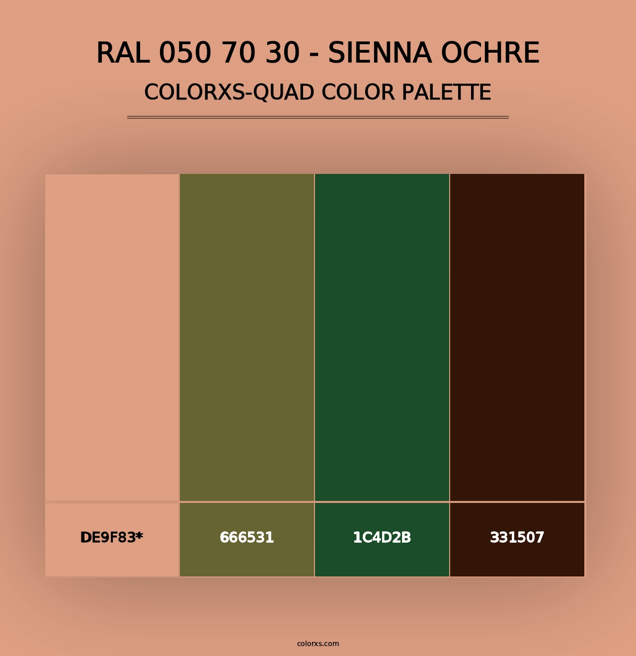 RAL 050 70 30 - Sienna Ochre - Colorxs Quad Palette