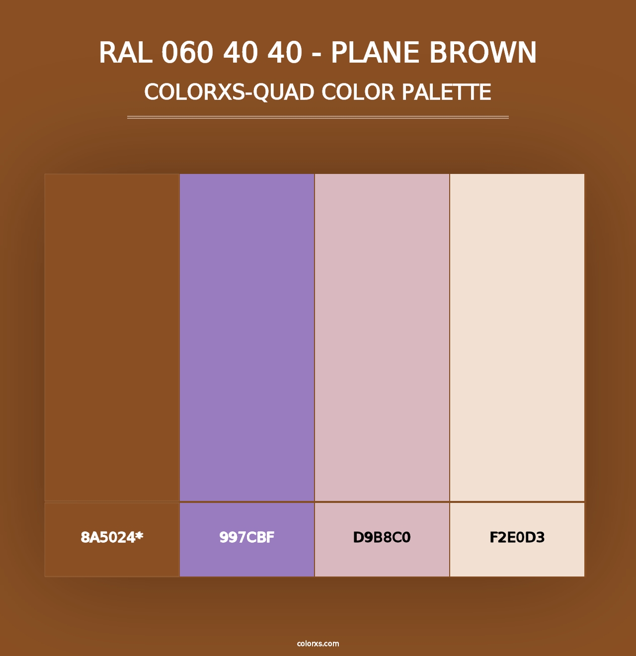 RAL 060 40 40 - Plane Brown - Colorxs Quad Palette