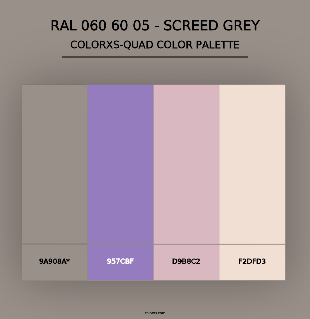 RAL 060 60 05 - Screed Grey - Colorxs Quad Palette