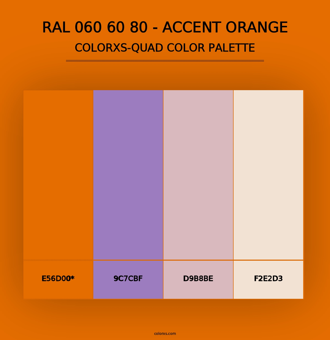 RAL 060 60 80 - Accent Orange - Colorxs Quad Palette