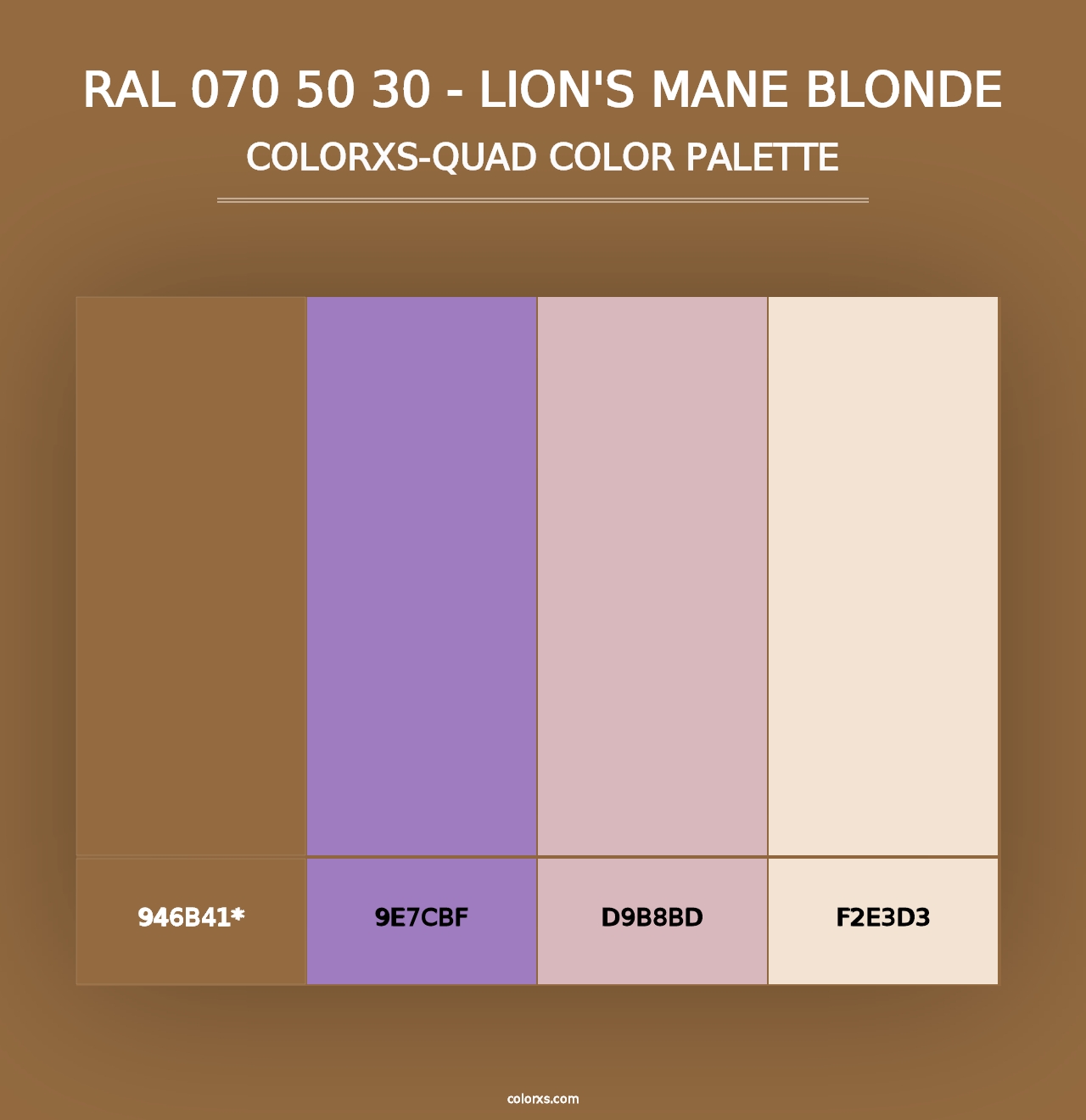 RAL 070 50 30 - Lion's Mane Blonde - Colorxs Quad Palette