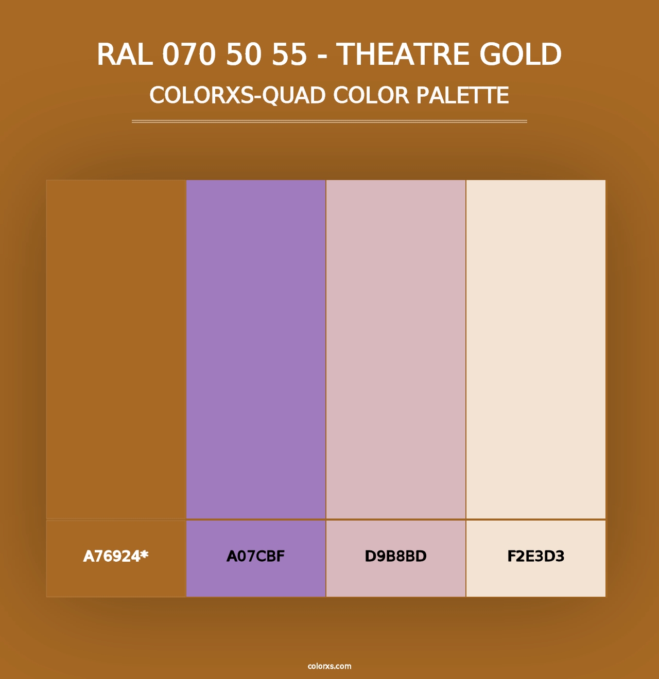 RAL 070 50 55 - Theatre Gold - Colorxs Quad Palette