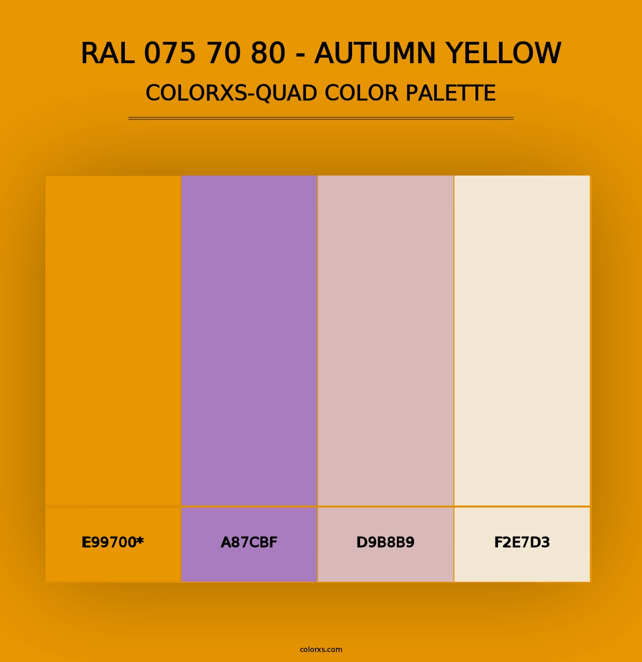 RAL 075 70 80 - Autumn Yellow - Colorxs Quad Palette