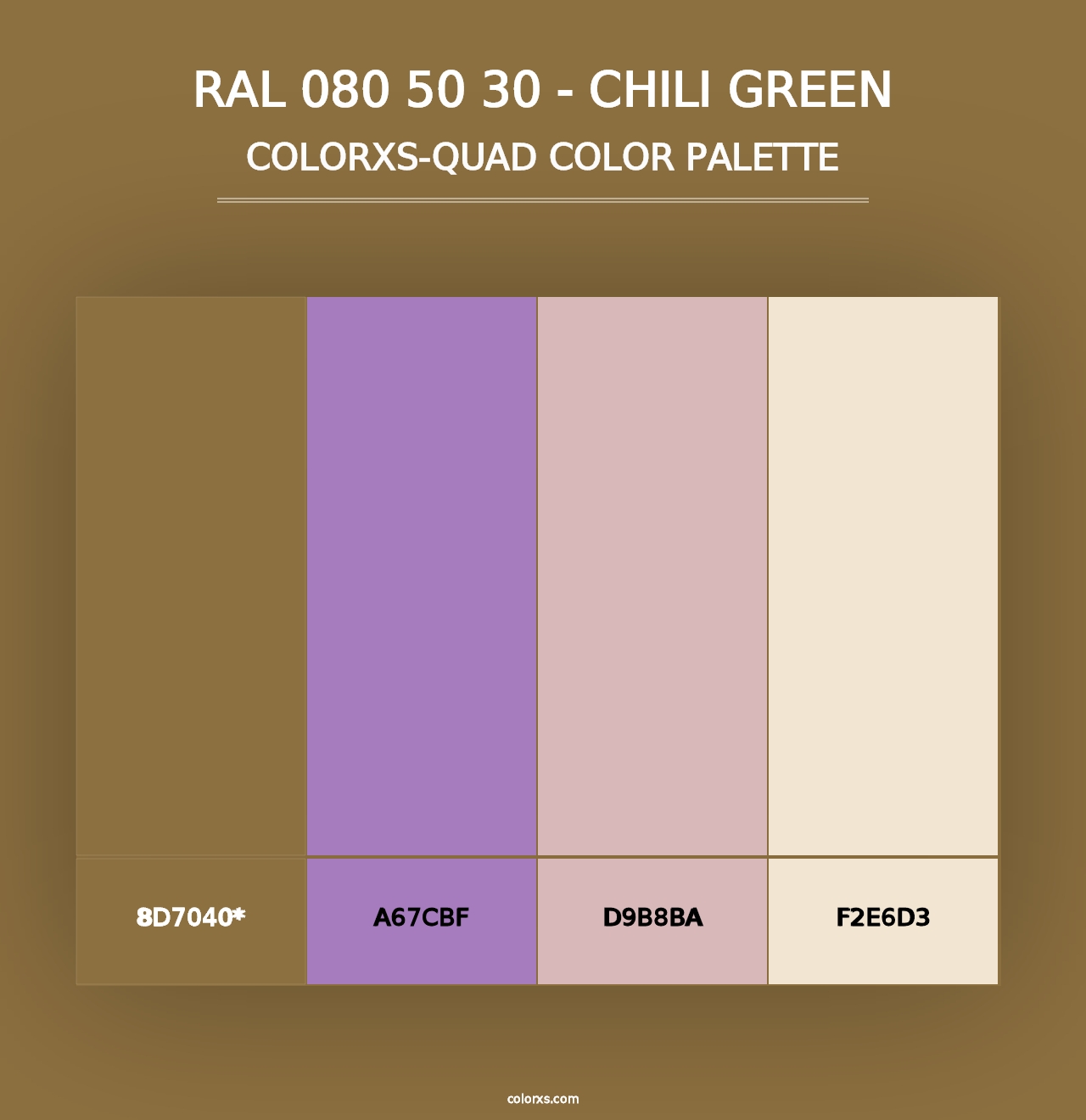 RAL 080 50 30 - Chili Green - Colorxs Quad Palette