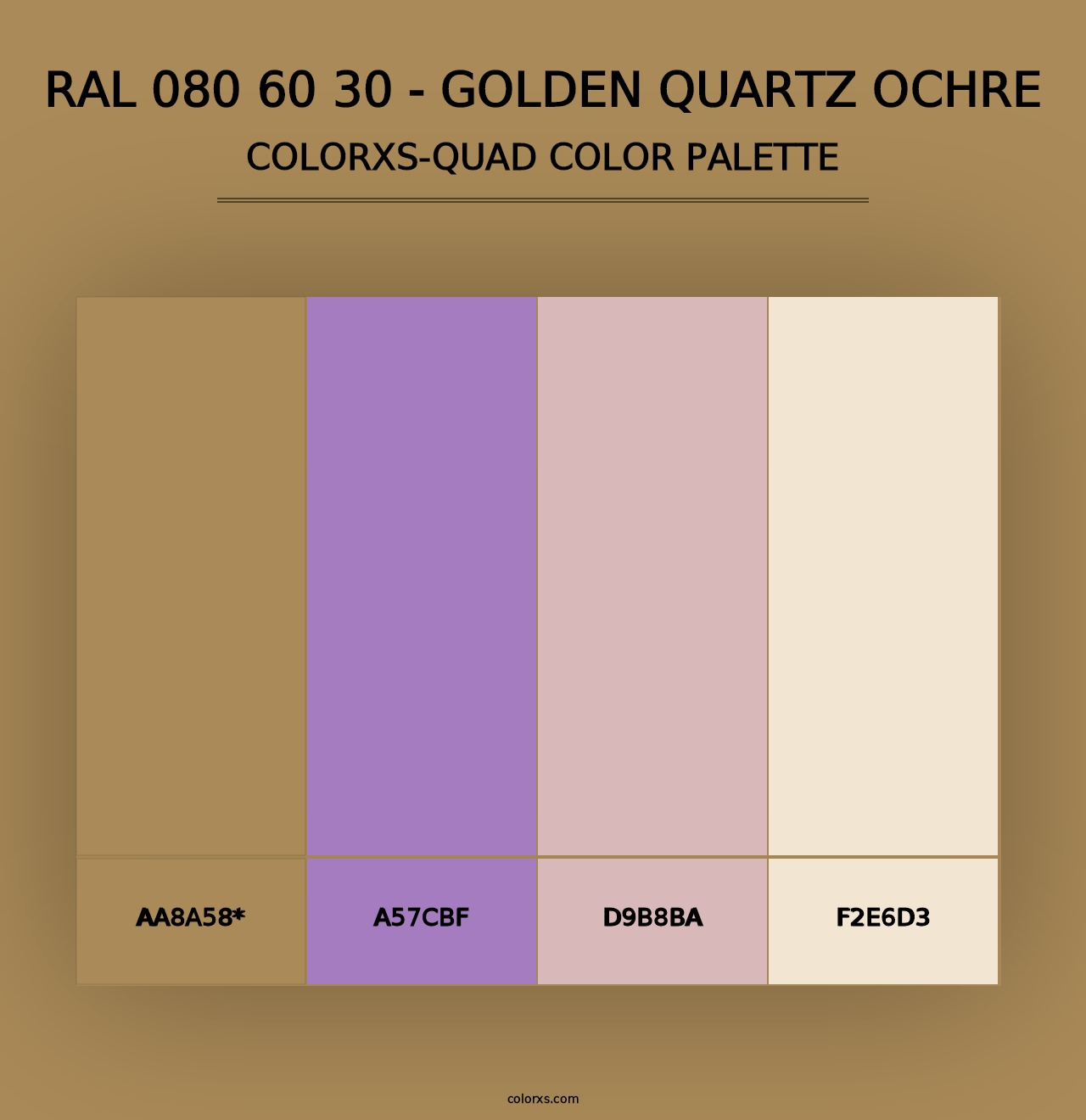 RAL 080 60 30 - Golden Quartz Ochre - Colorxs Quad Palette