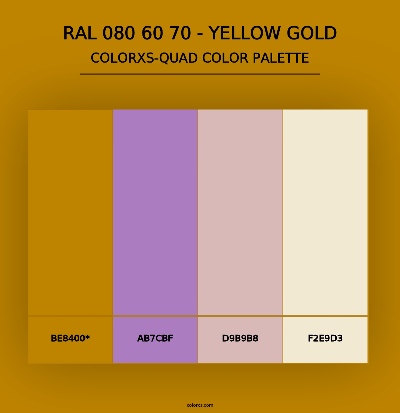 RAL 080 60 70 - Yellow Gold - Colorxs Quad Palette