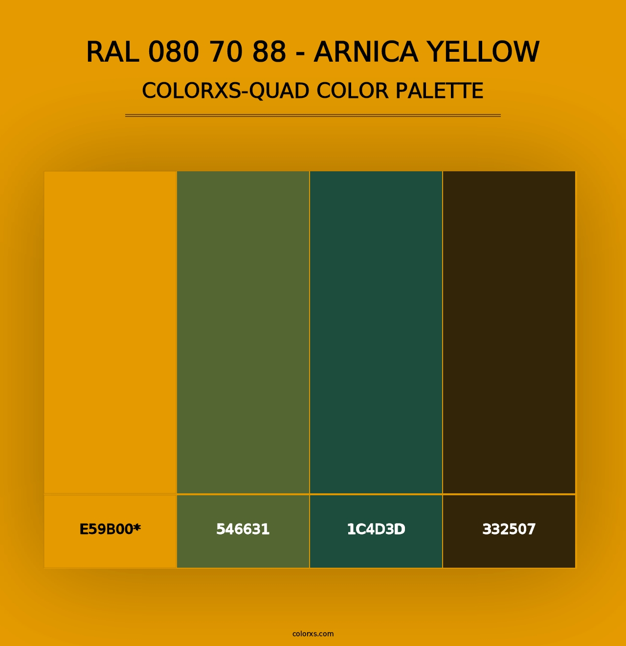 RAL 080 70 88 - Arnica Yellow - Colorxs Quad Palette