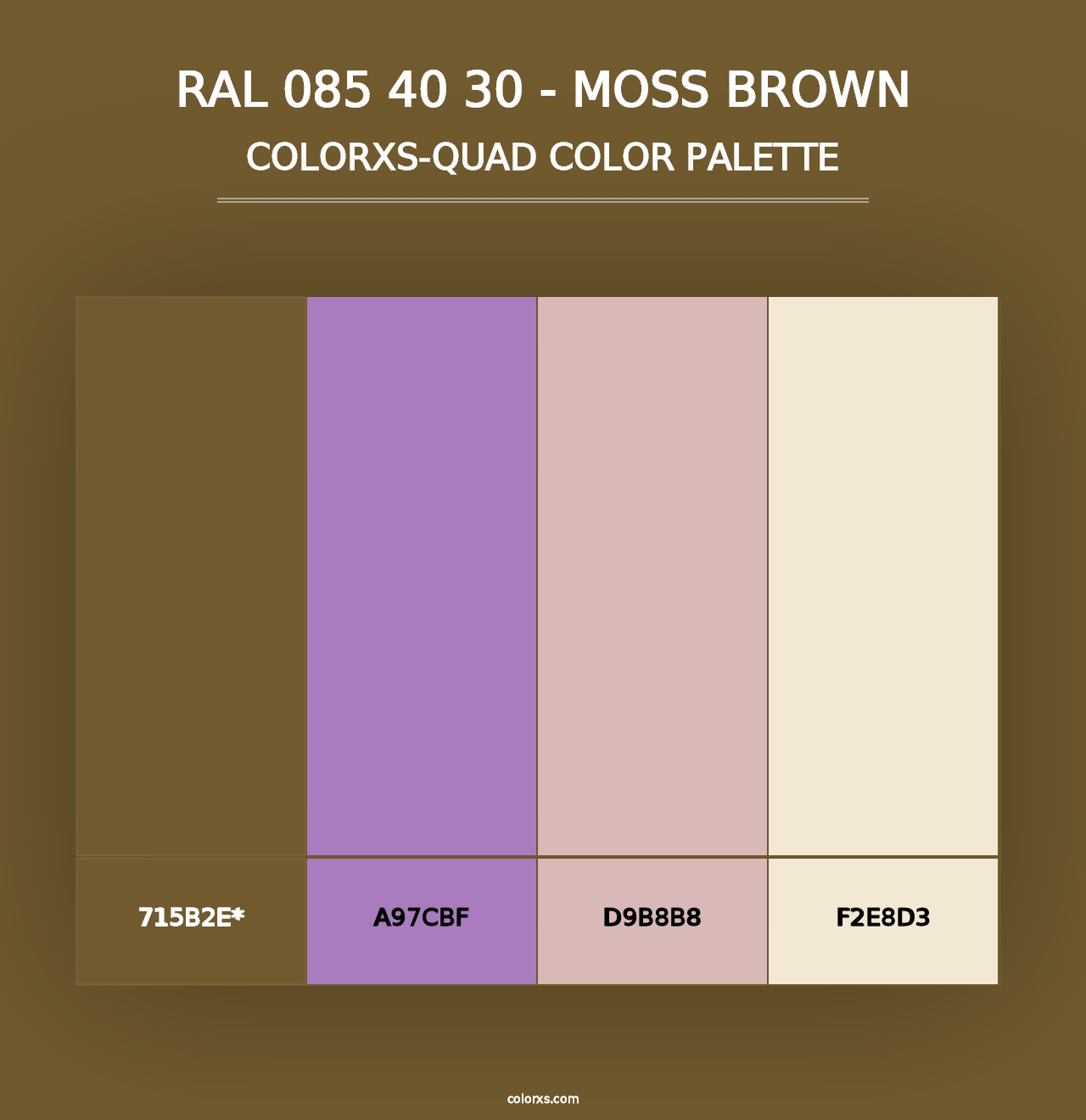 RAL 085 40 30 - Moss Brown - Colorxs Quad Palette