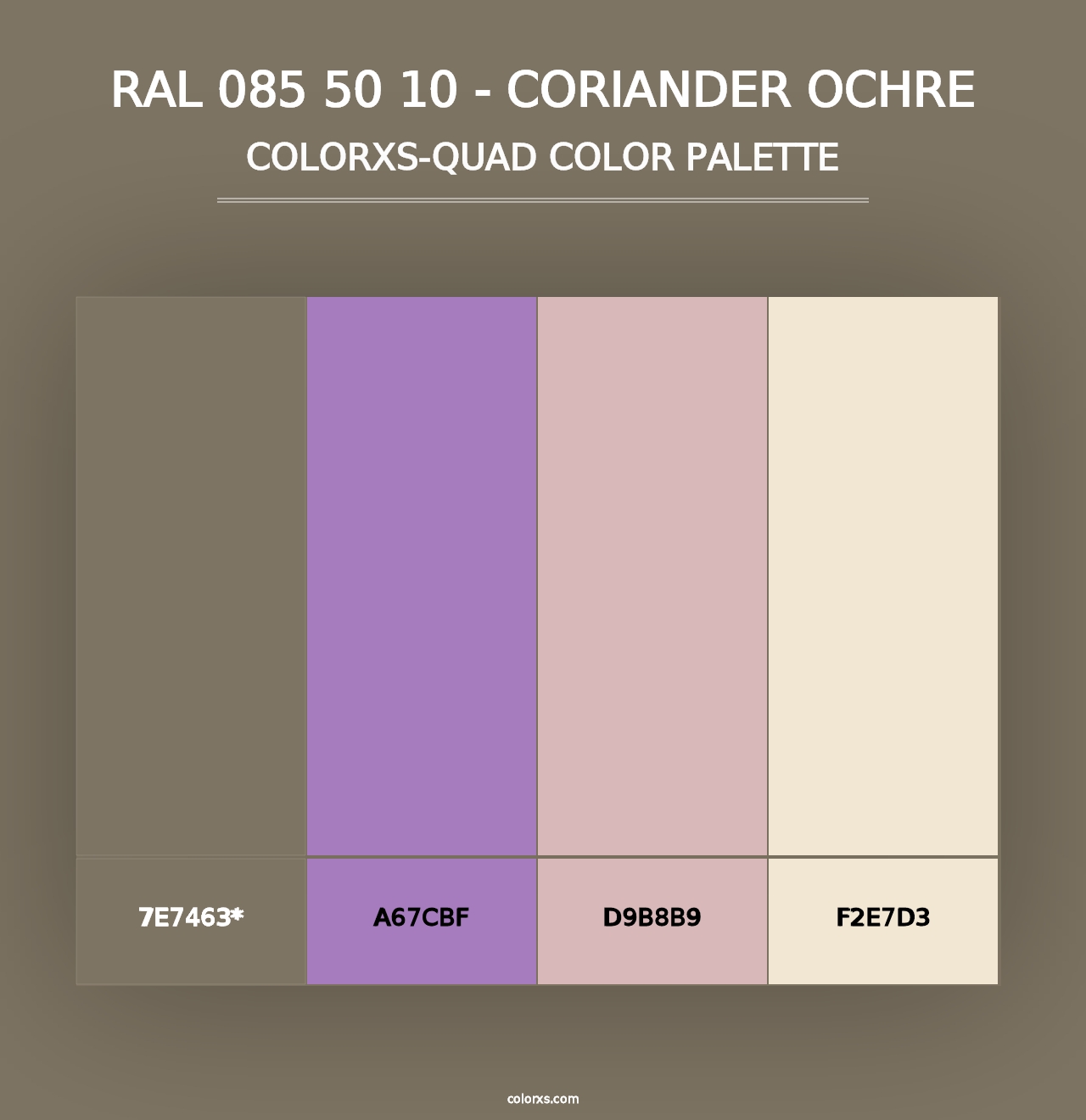 RAL 085 50 10 - Coriander Ochre - Colorxs Quad Palette