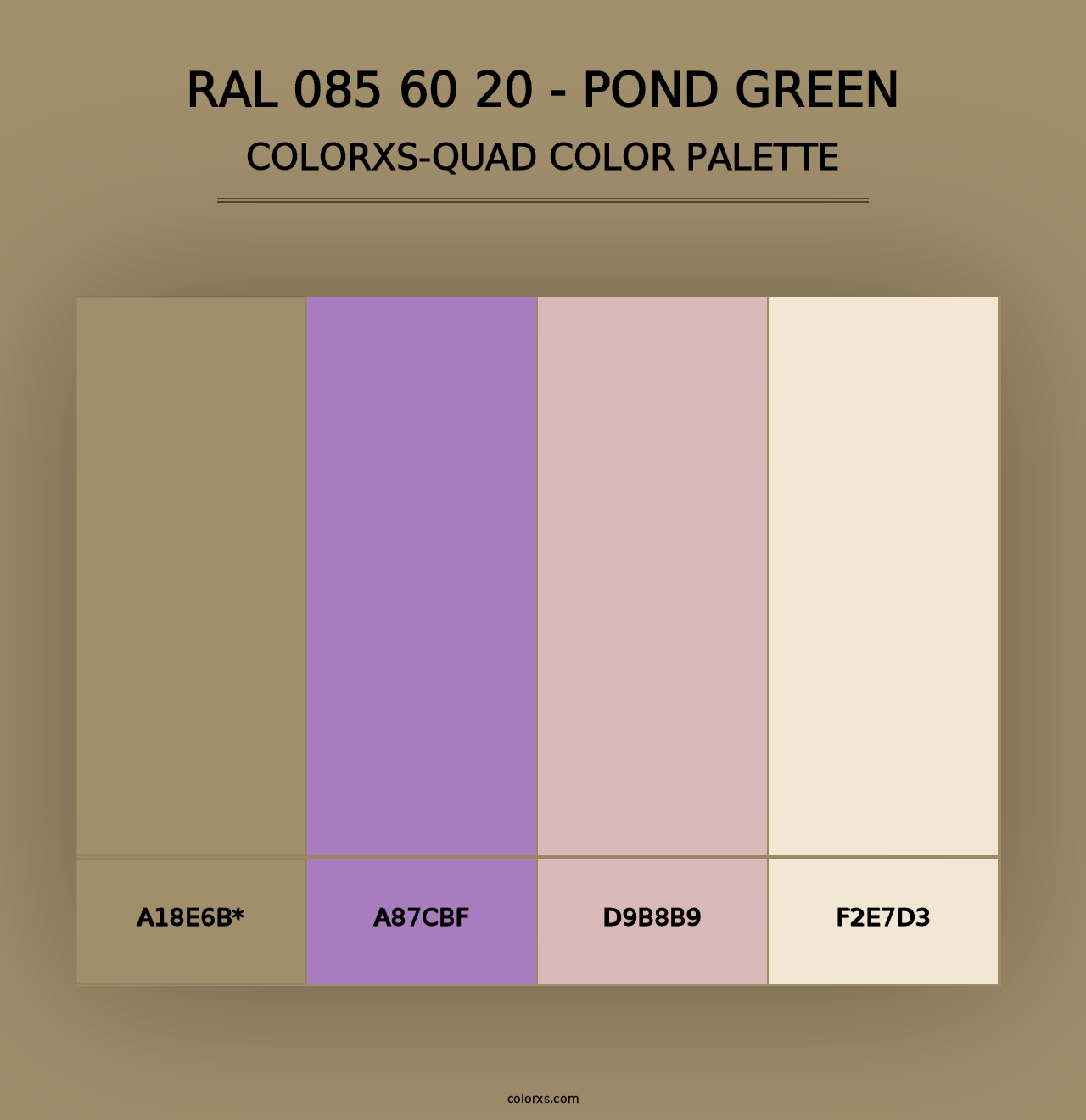 RAL 085 60 20 - Pond Green - Colorxs Quad Palette