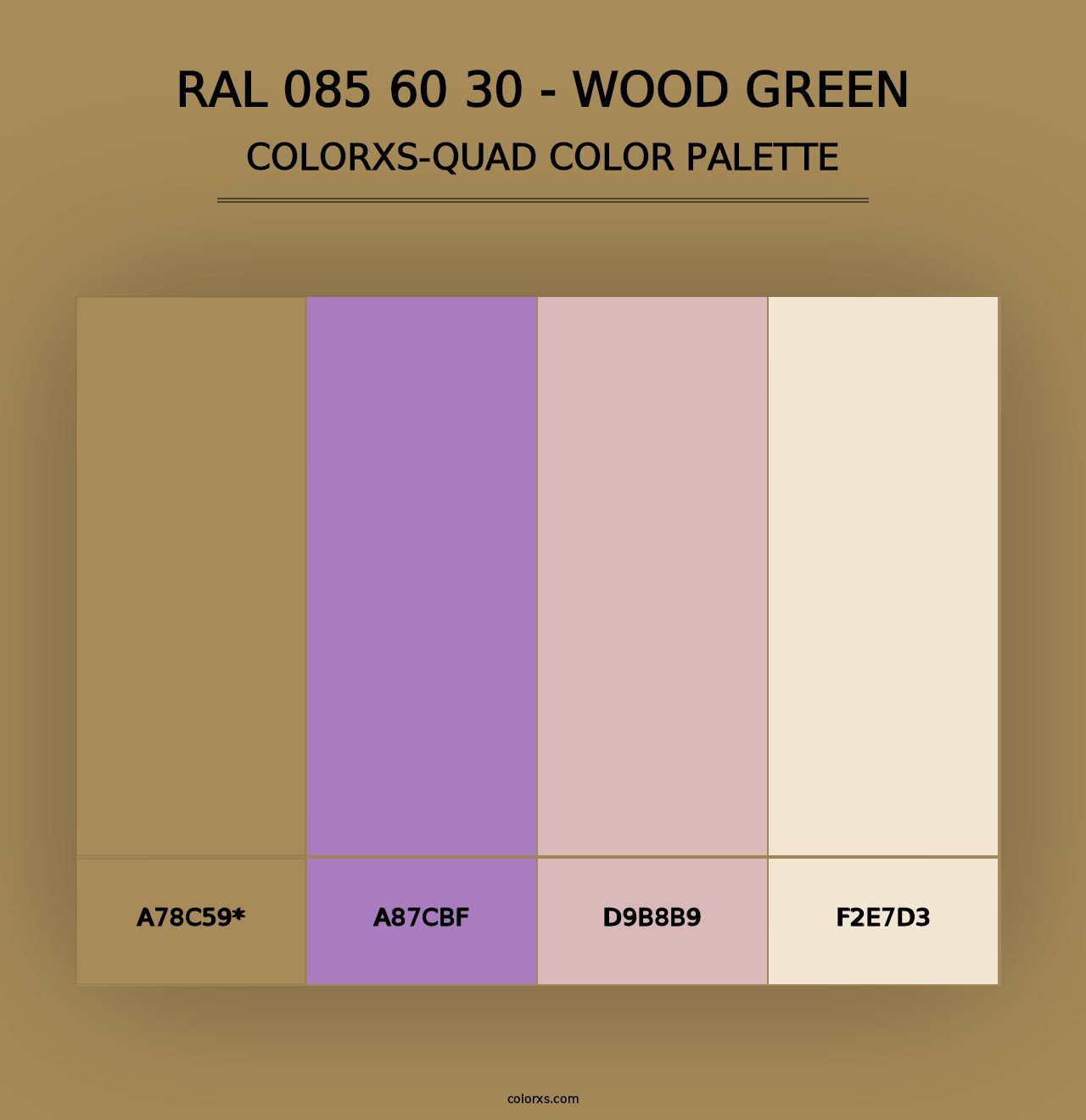 RAL 085 60 30 - Wood Green - Colorxs Quad Palette