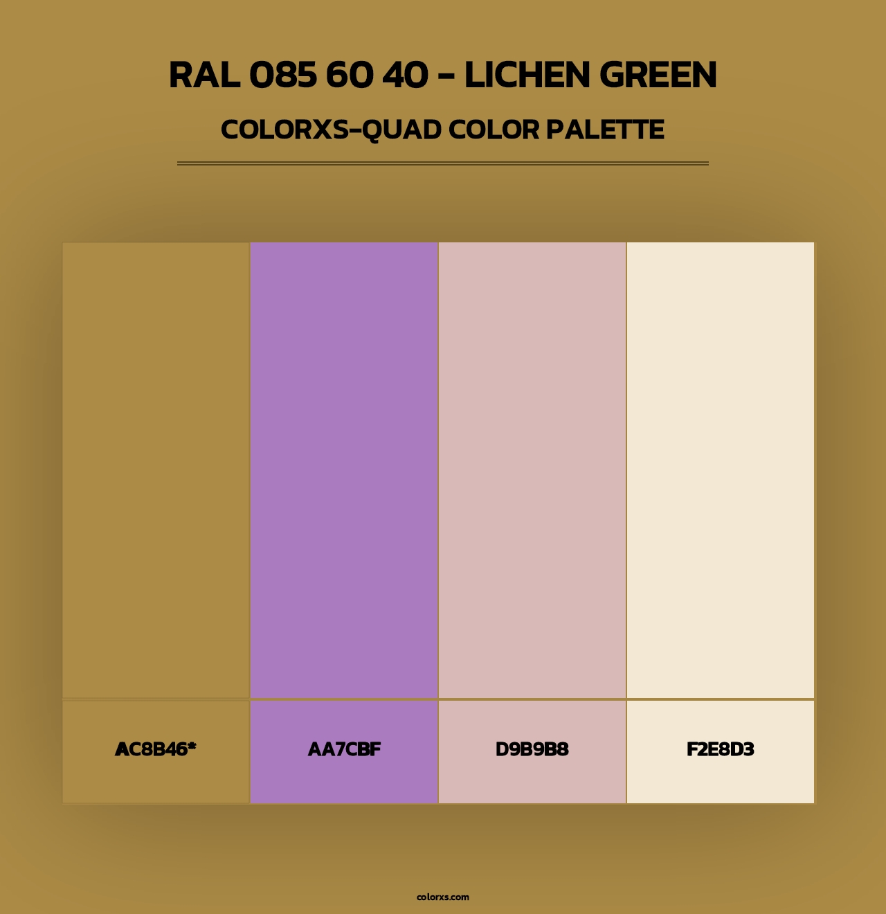 RAL 085 60 40 - Lichen Green - Colorxs Quad Palette