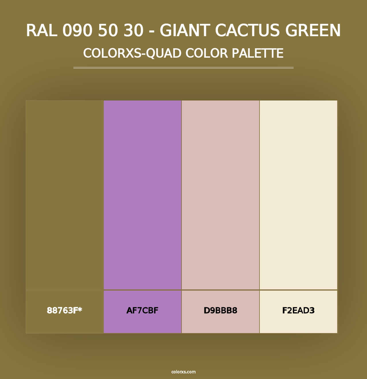 RAL 090 50 30 - Giant Cactus Green - Colorxs Quad Palette