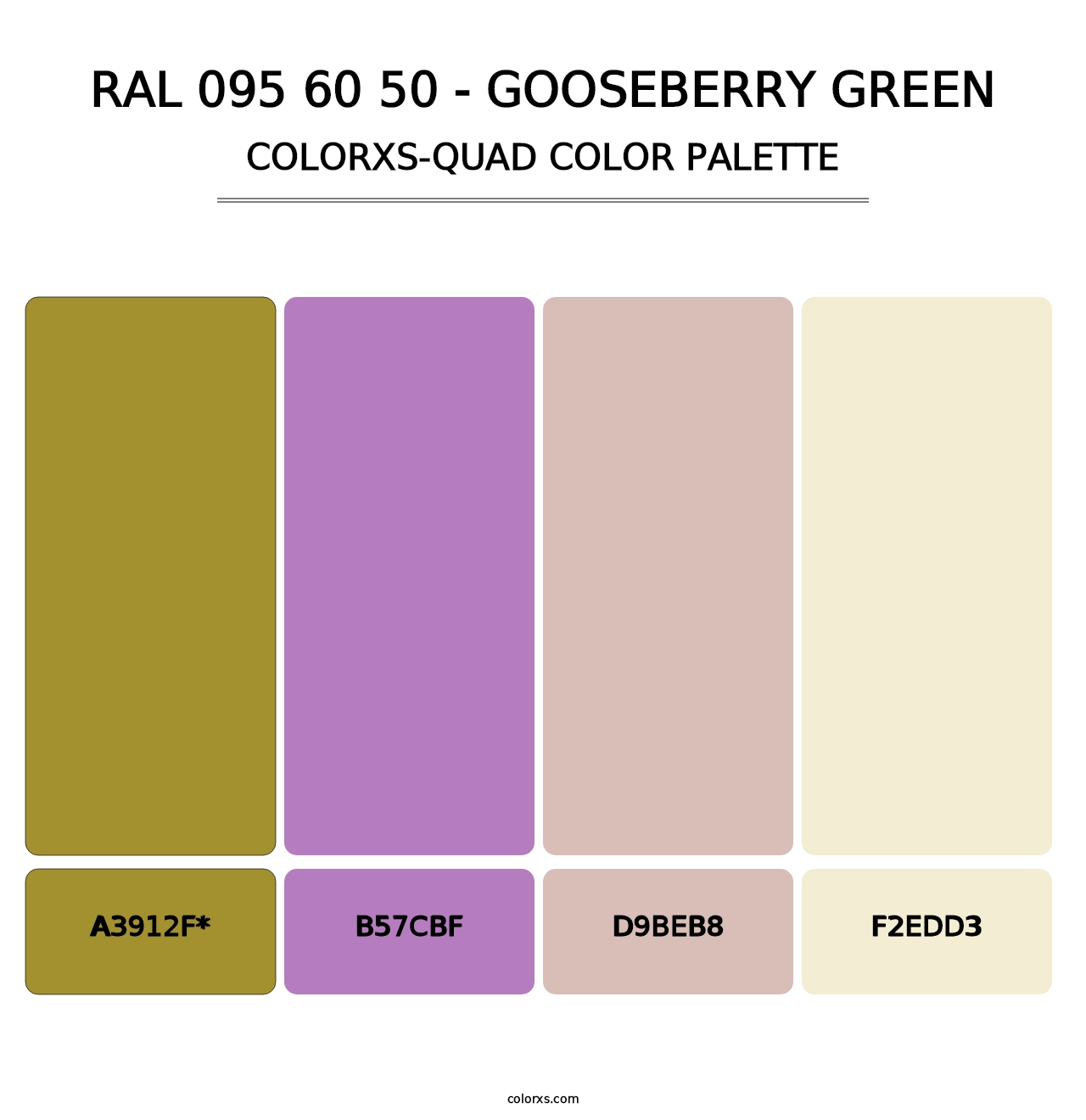 RAL 095 60 50 - Gooseberry Green - Colorxs Quad Palette