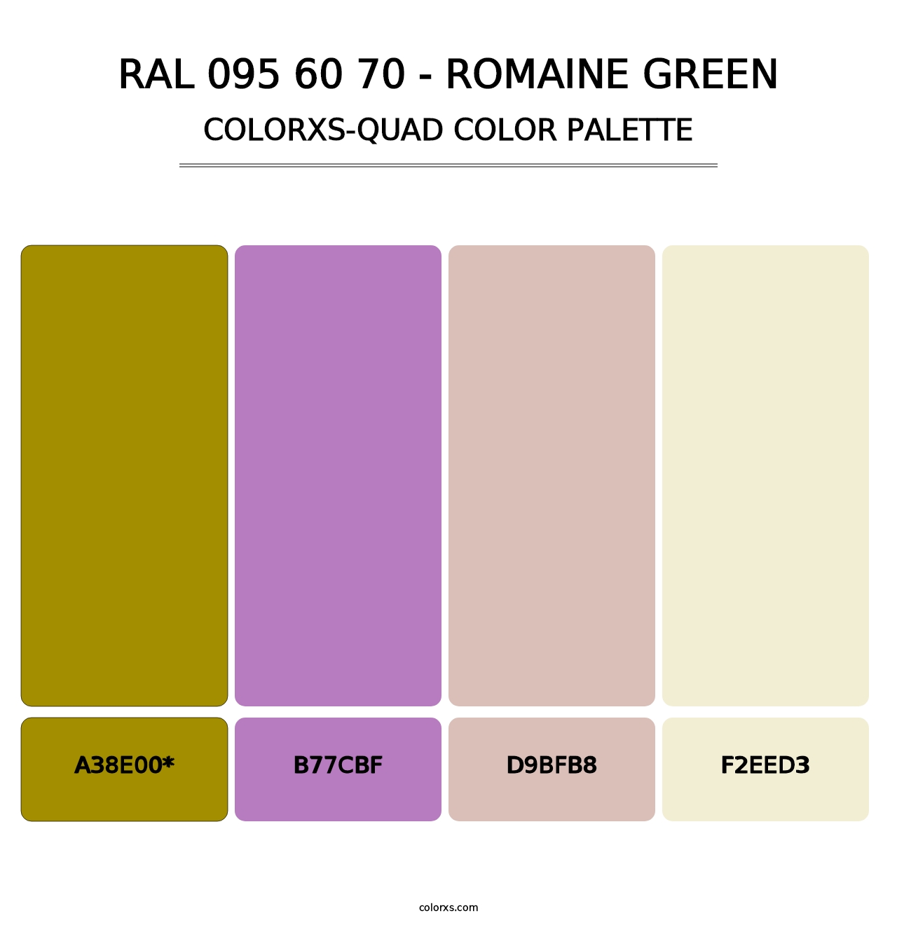 RAL 095 60 70 - Romaine Green - Colorxs Quad Palette