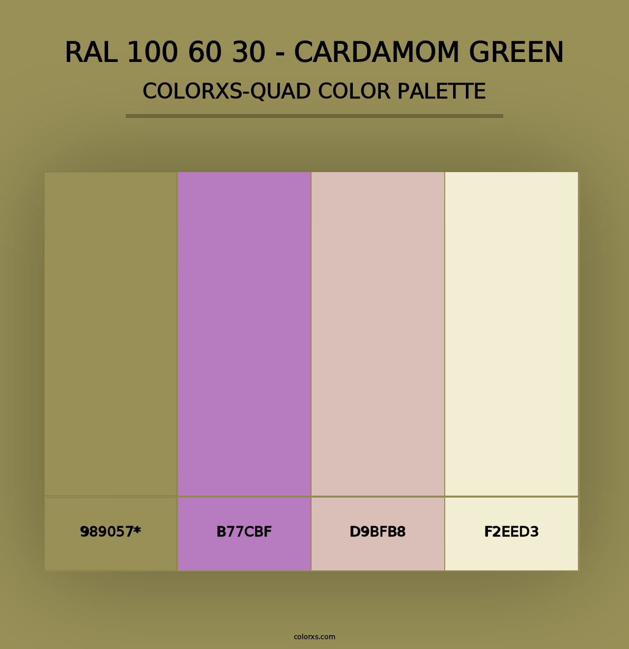 RAL 100 60 30 - Cardamom Green - Colorxs Quad Palette