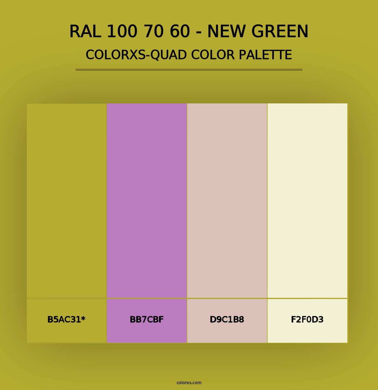 RAL 100 70 60 - New Green - Colorxs Quad Palette