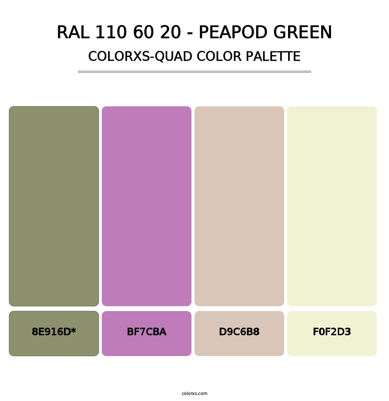 RAL 110 60 20 - Peapod Green - Colorxs Quad Palette