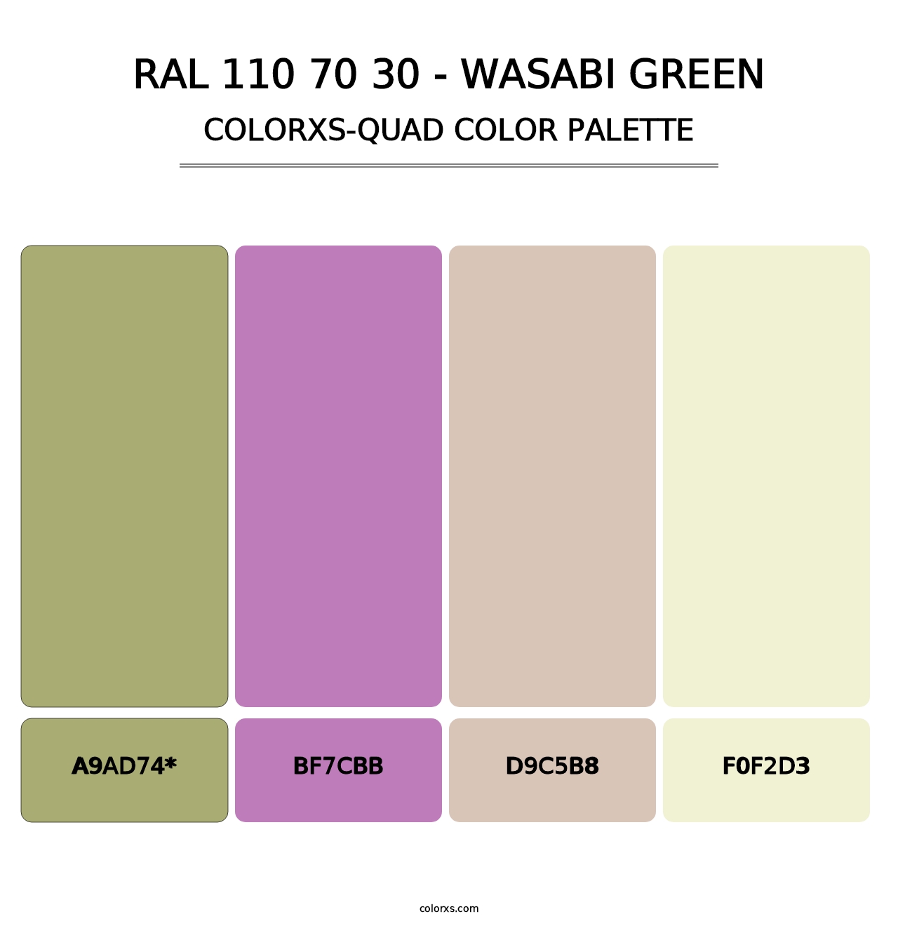 RAL 110 70 30 - Wasabi Green - Colorxs Quad Palette