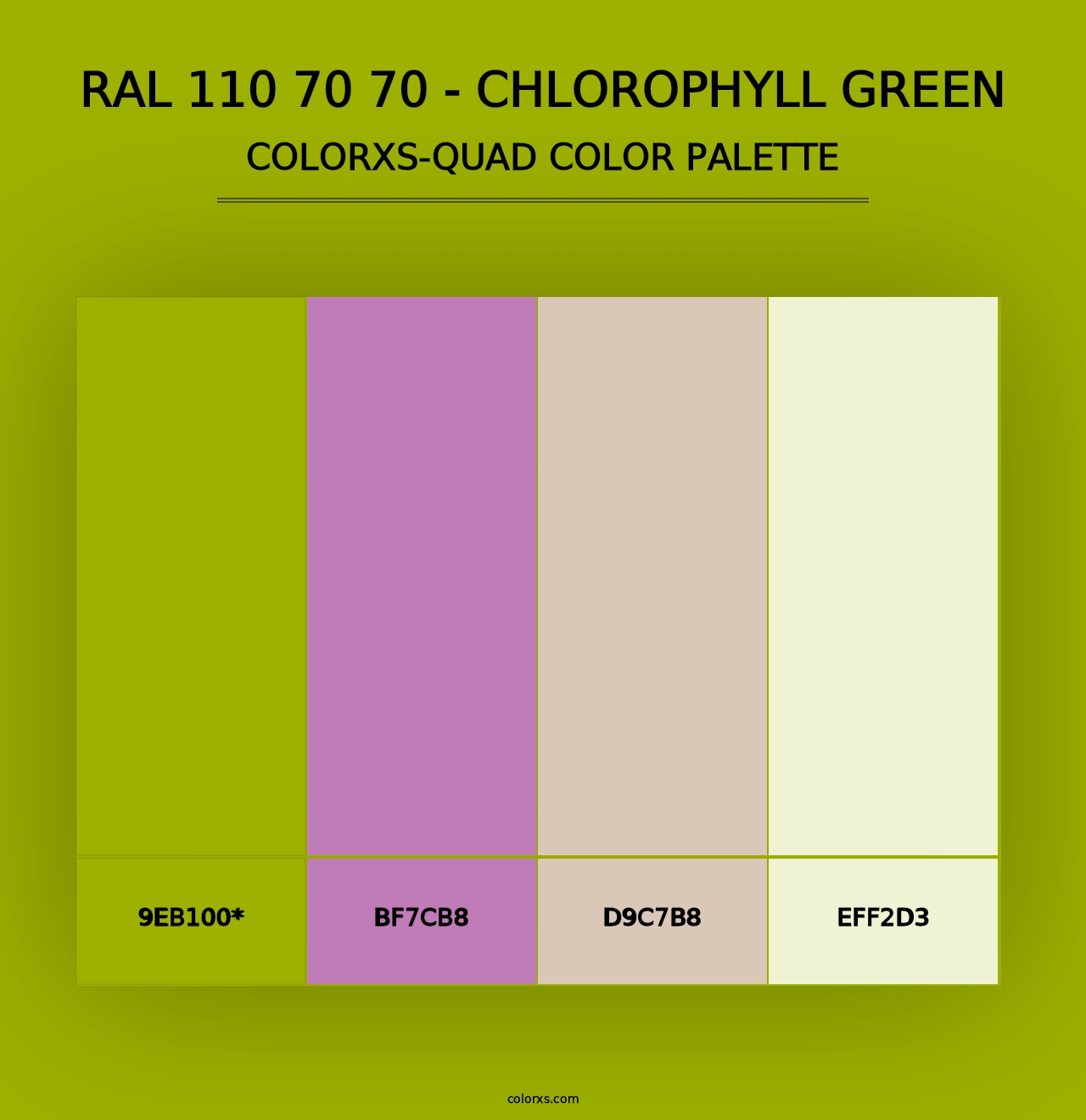 RAL 110 70 70 - Chlorophyll Green - Colorxs Quad Palette