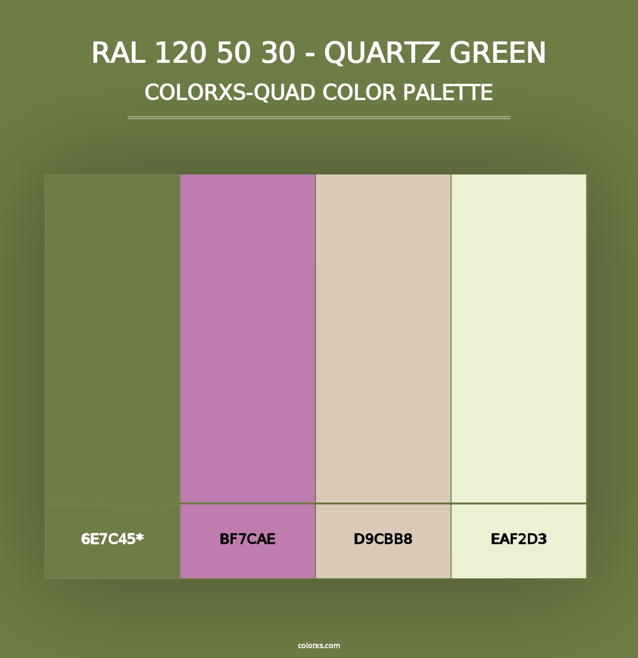 RAL 120 50 30 - Quartz Green - Colorxs Quad Palette