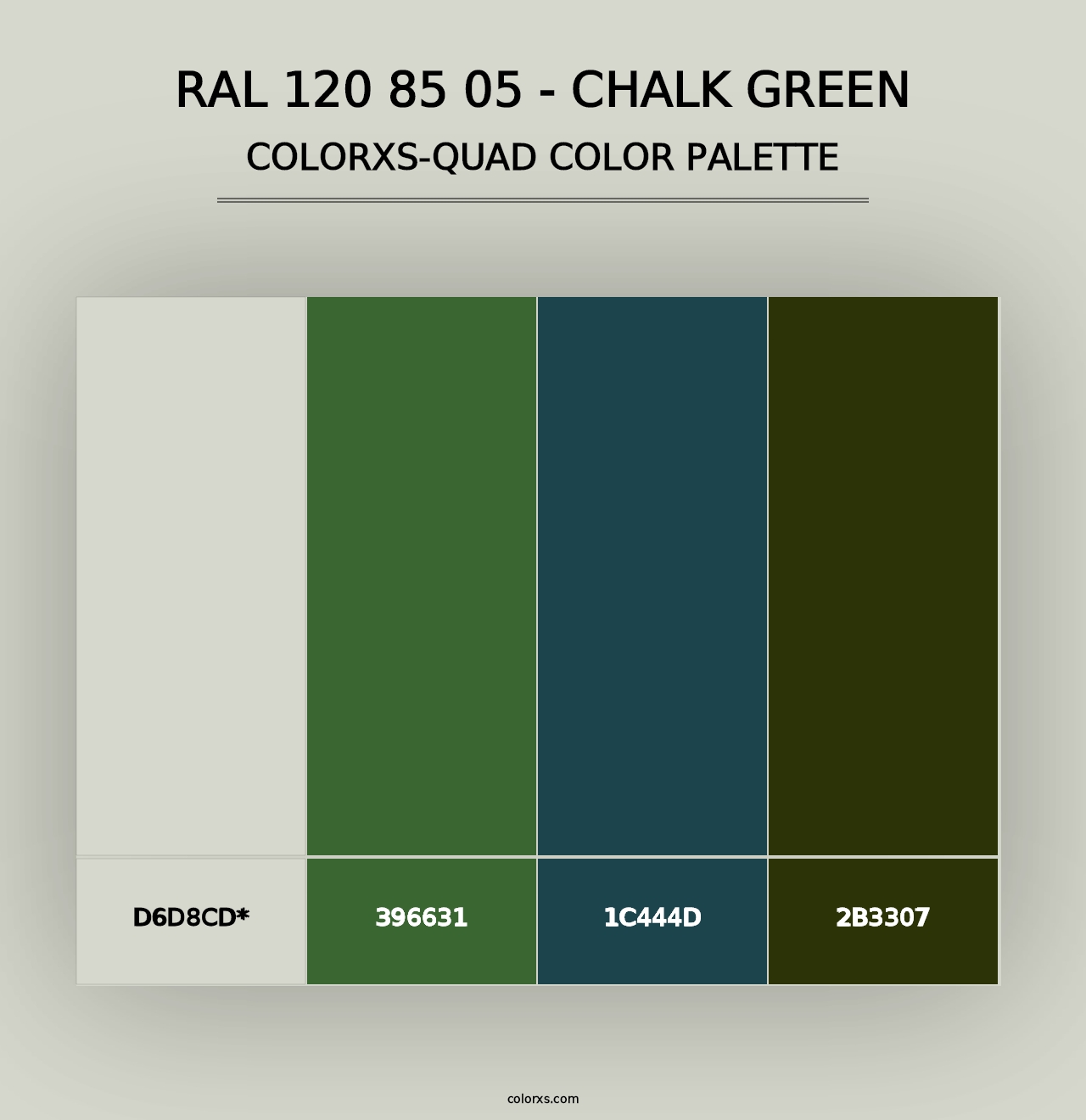 RAL 120 85 05 - Chalk Green - Colorxs Quad Palette