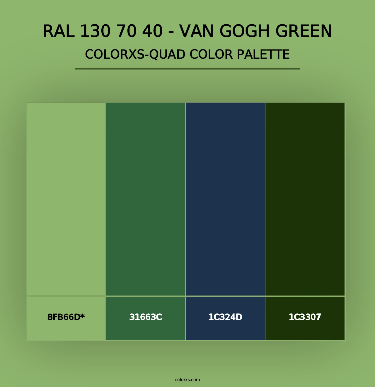 RAL 130 70 40 - Van Gogh Green - Colorxs Quad Palette