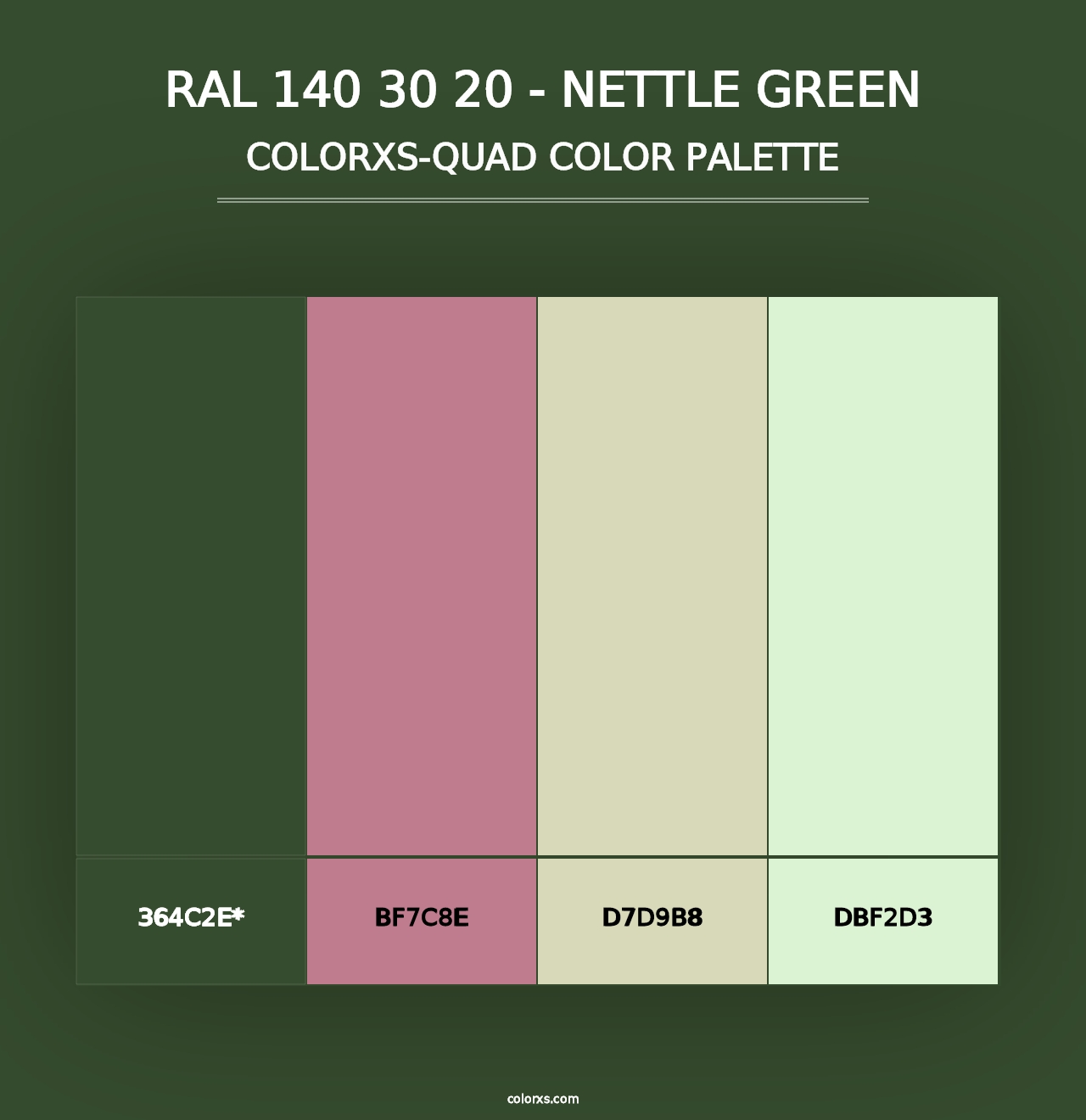 RAL 140 30 20 - Nettle Green - Colorxs Quad Palette