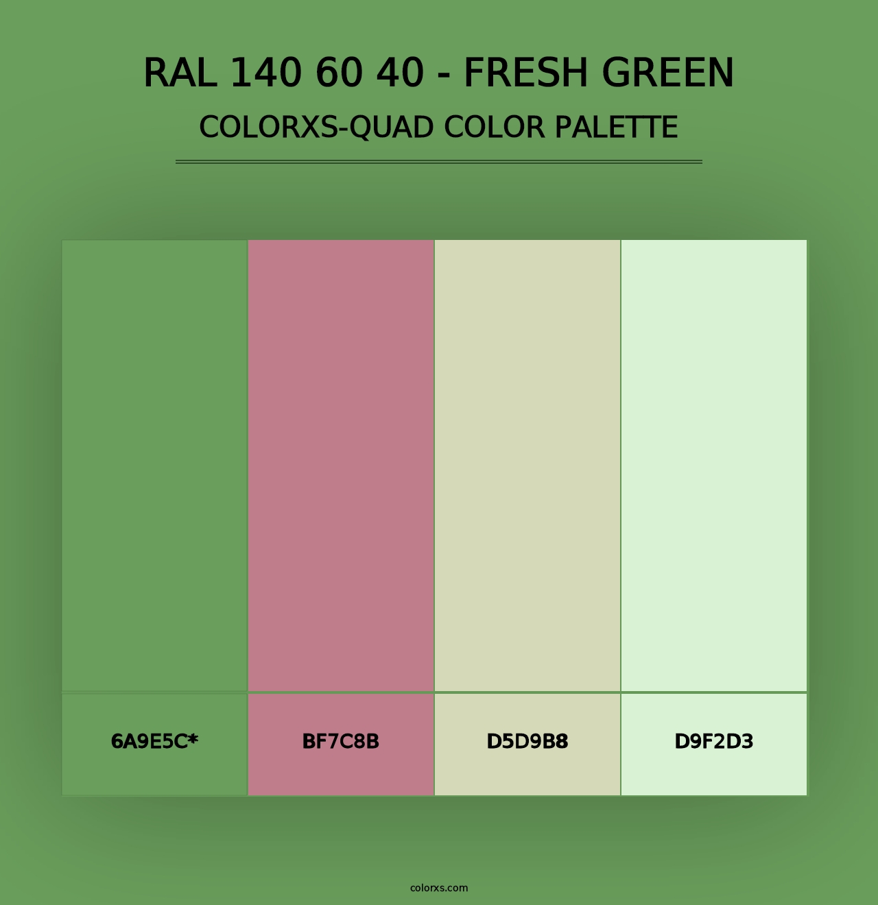 RAL 140 60 40 - Fresh Green - Colorxs Quad Palette