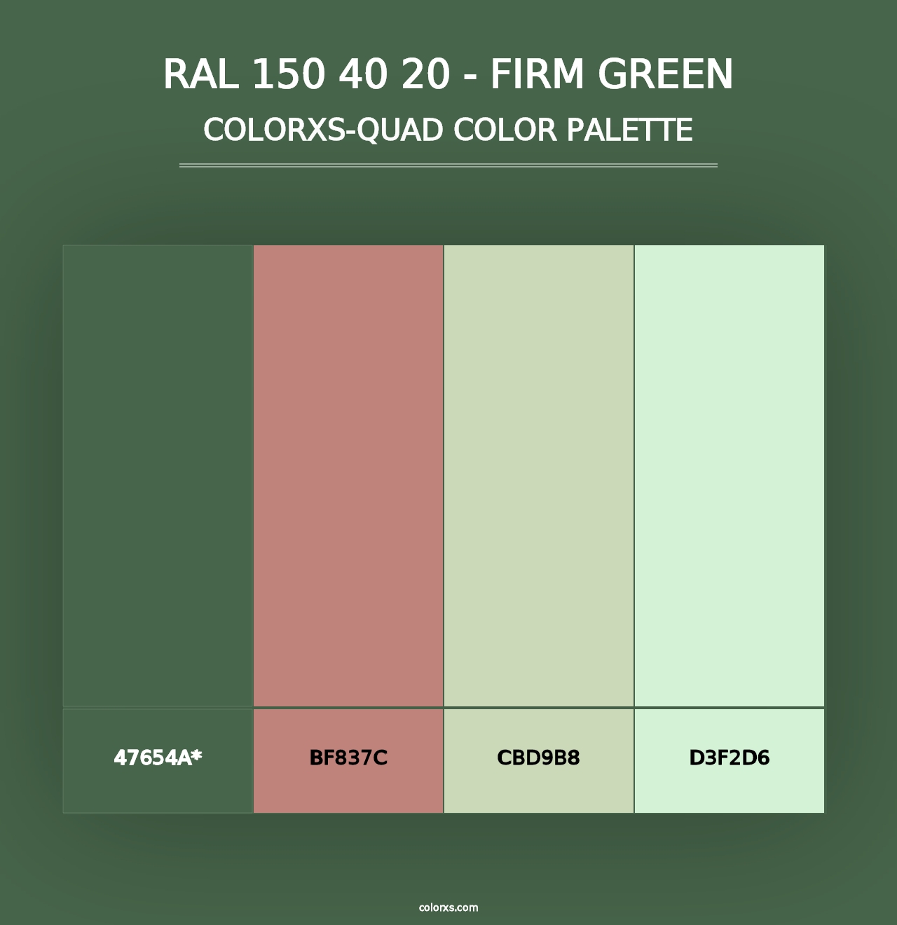 RAL 150 40 20 - Firm Green - Colorxs Quad Palette