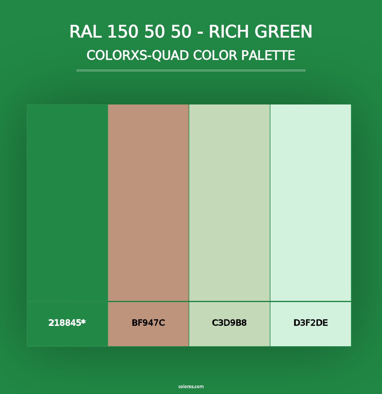 RAL 150 50 50 - Rich Green - Colorxs Quad Palette