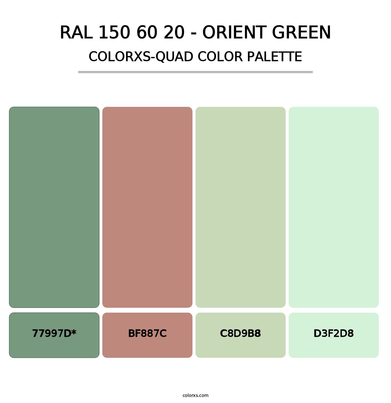 RAL 150 60 20 - Orient Green - Colorxs Quad Palette