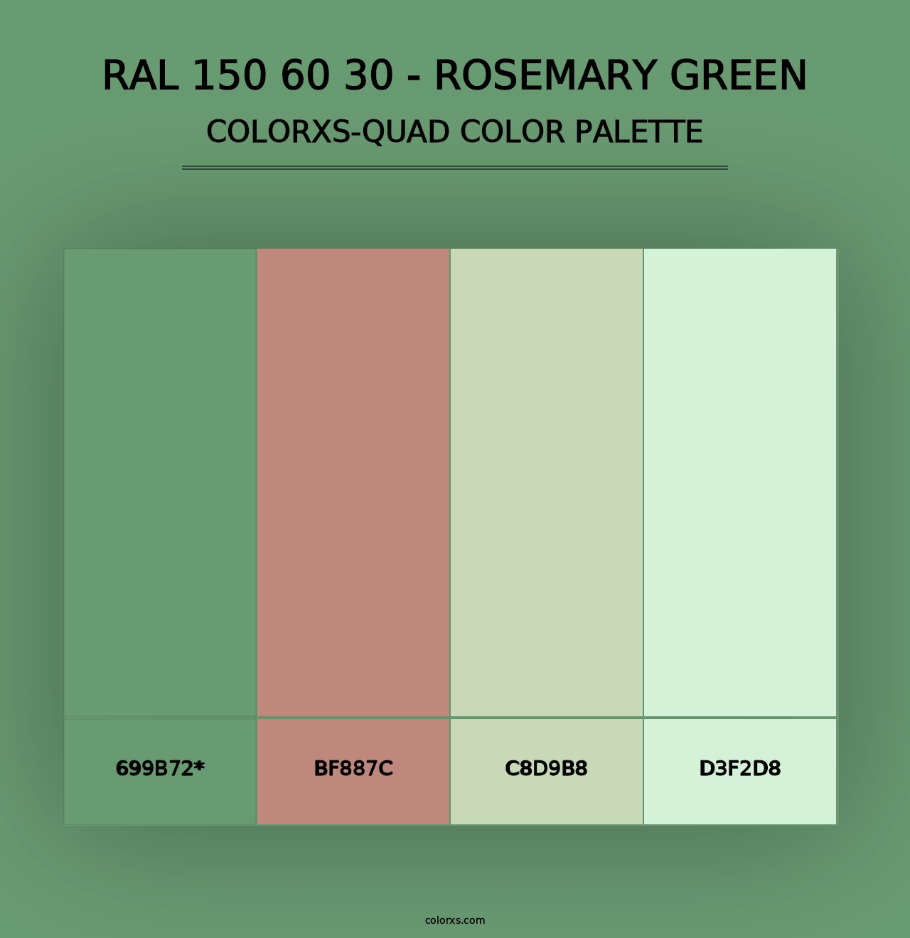 RAL 150 60 30 - Rosemary Green - Colorxs Quad Palette