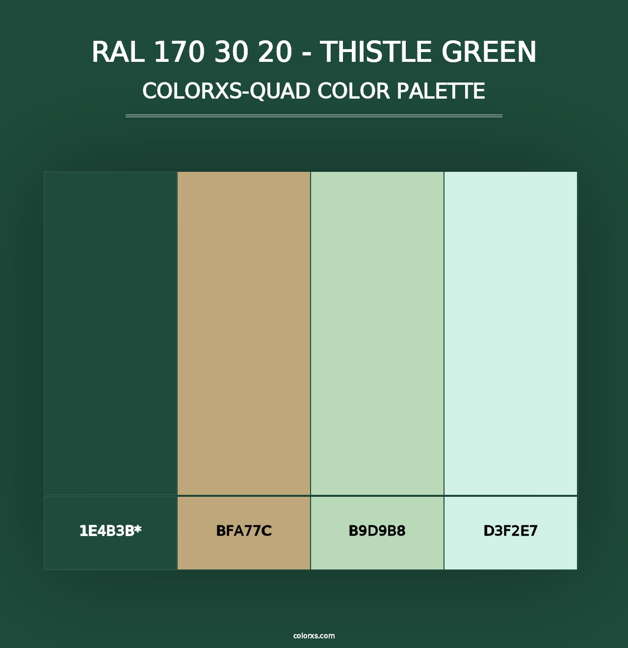 RAL 170 30 20 - Thistle Green - Colorxs Quad Palette