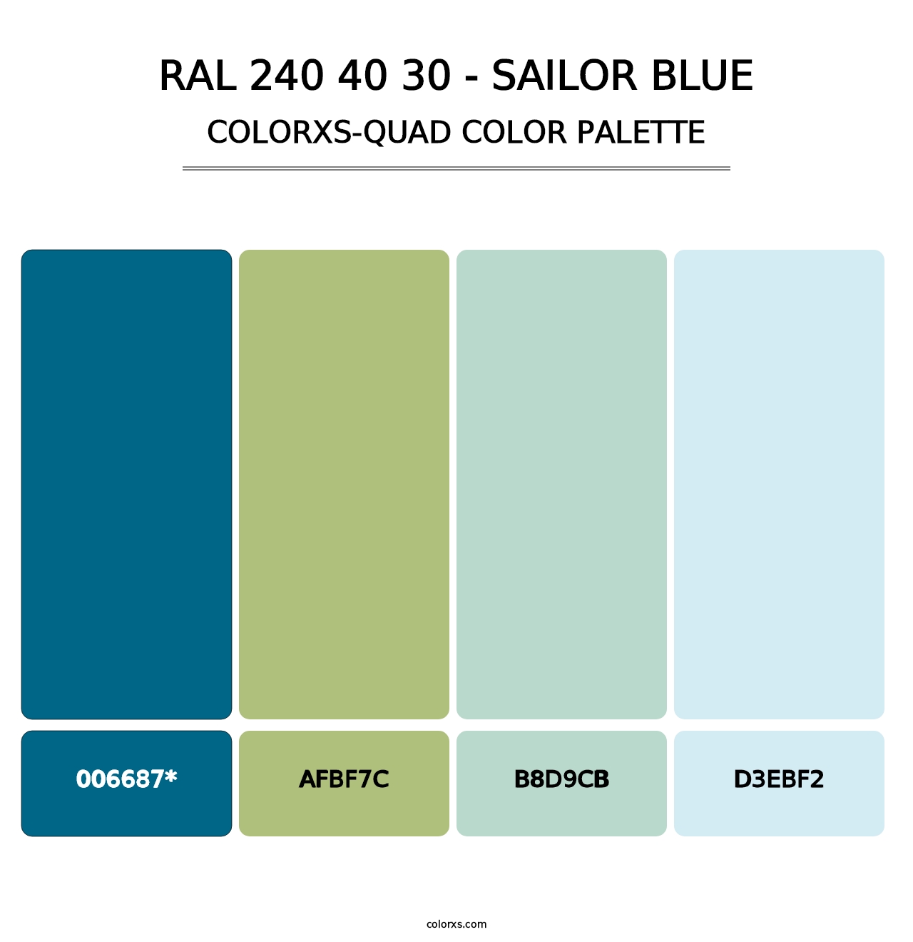 RAL 240 40 30 - Sailor Blue - Colorxs Quad Palette