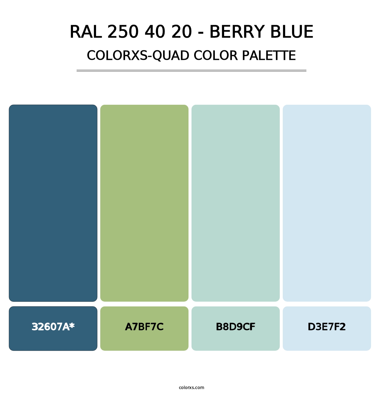 RAL 250 40 20 - Berry Blue - Colorxs Quad Palette