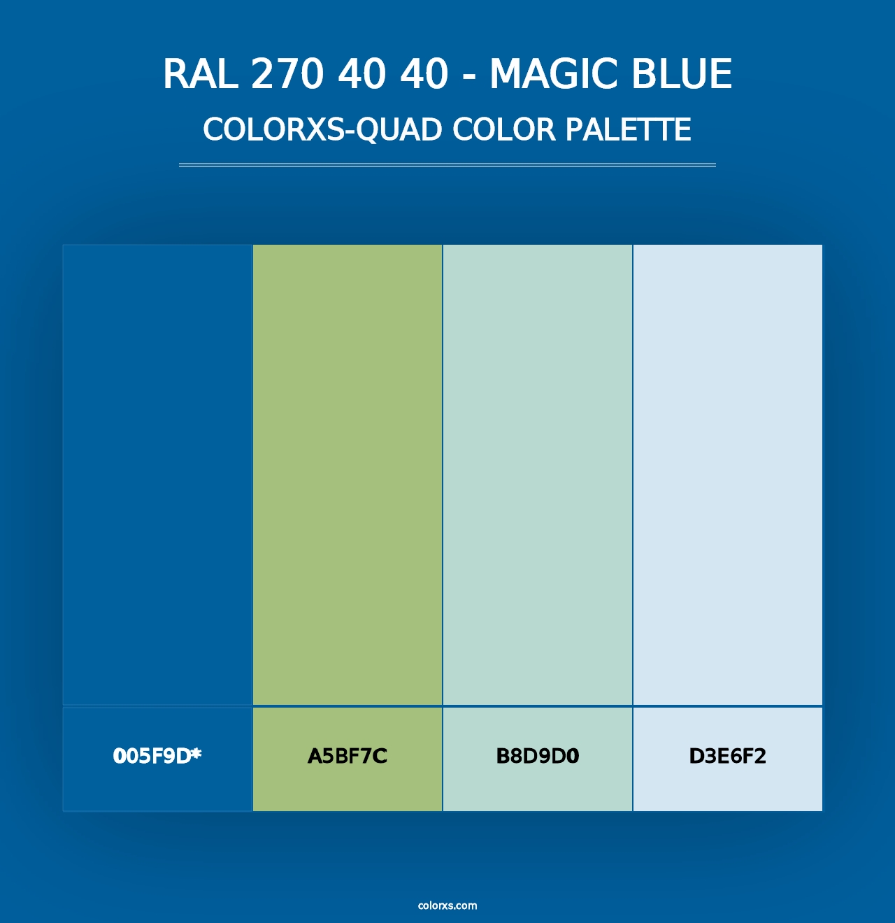 RAL 270 40 40 - Magic Blue - Colorxs Quad Palette