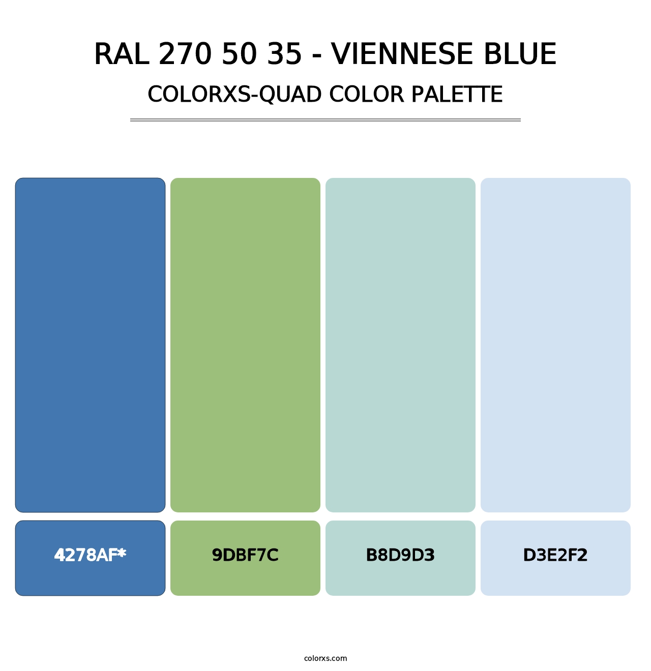 RAL 270 50 35 - Viennese Blue - Colorxs Quad Palette