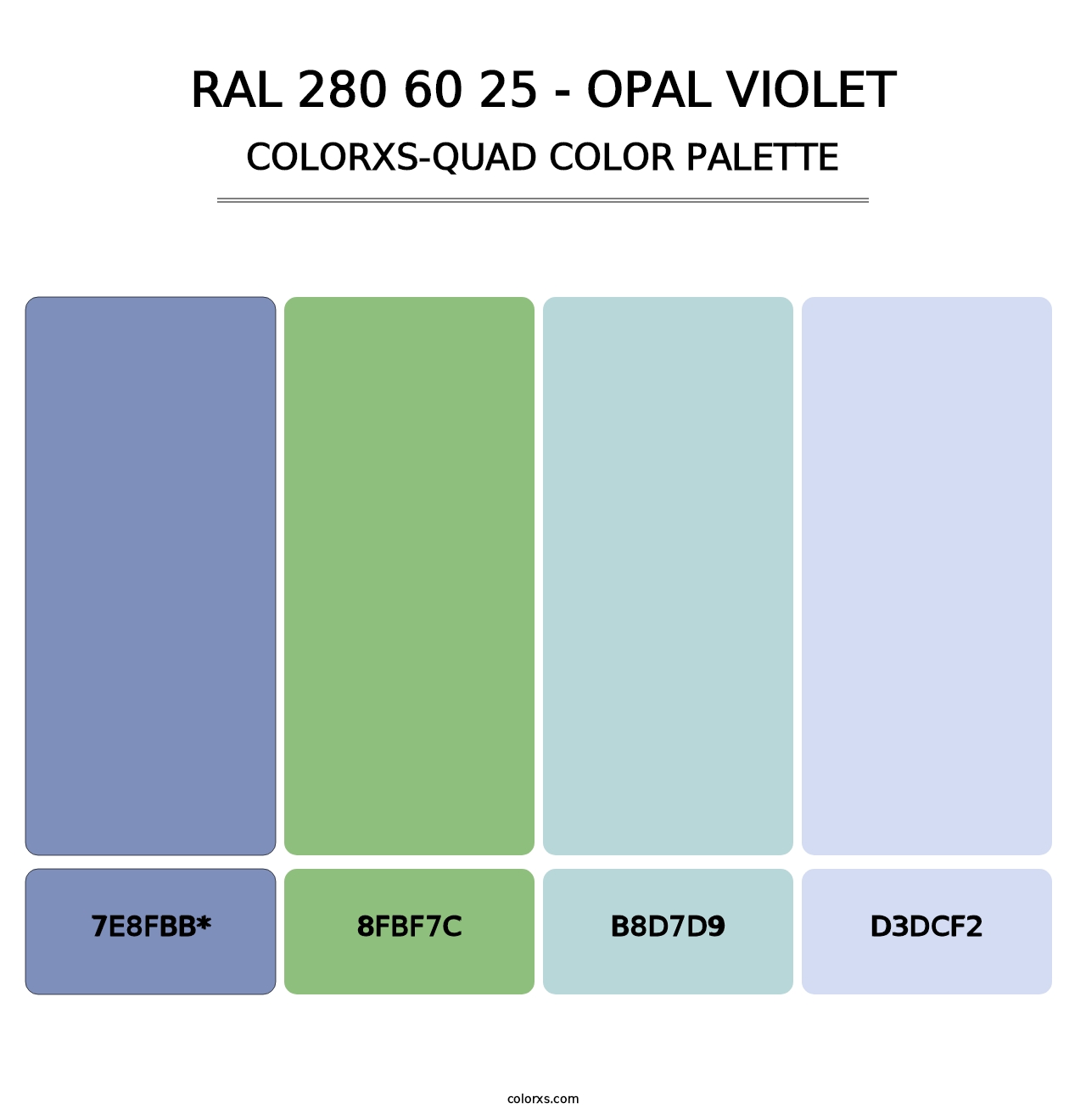 RAL 280 60 25 - Opal Violet - Colorxs Quad Palette