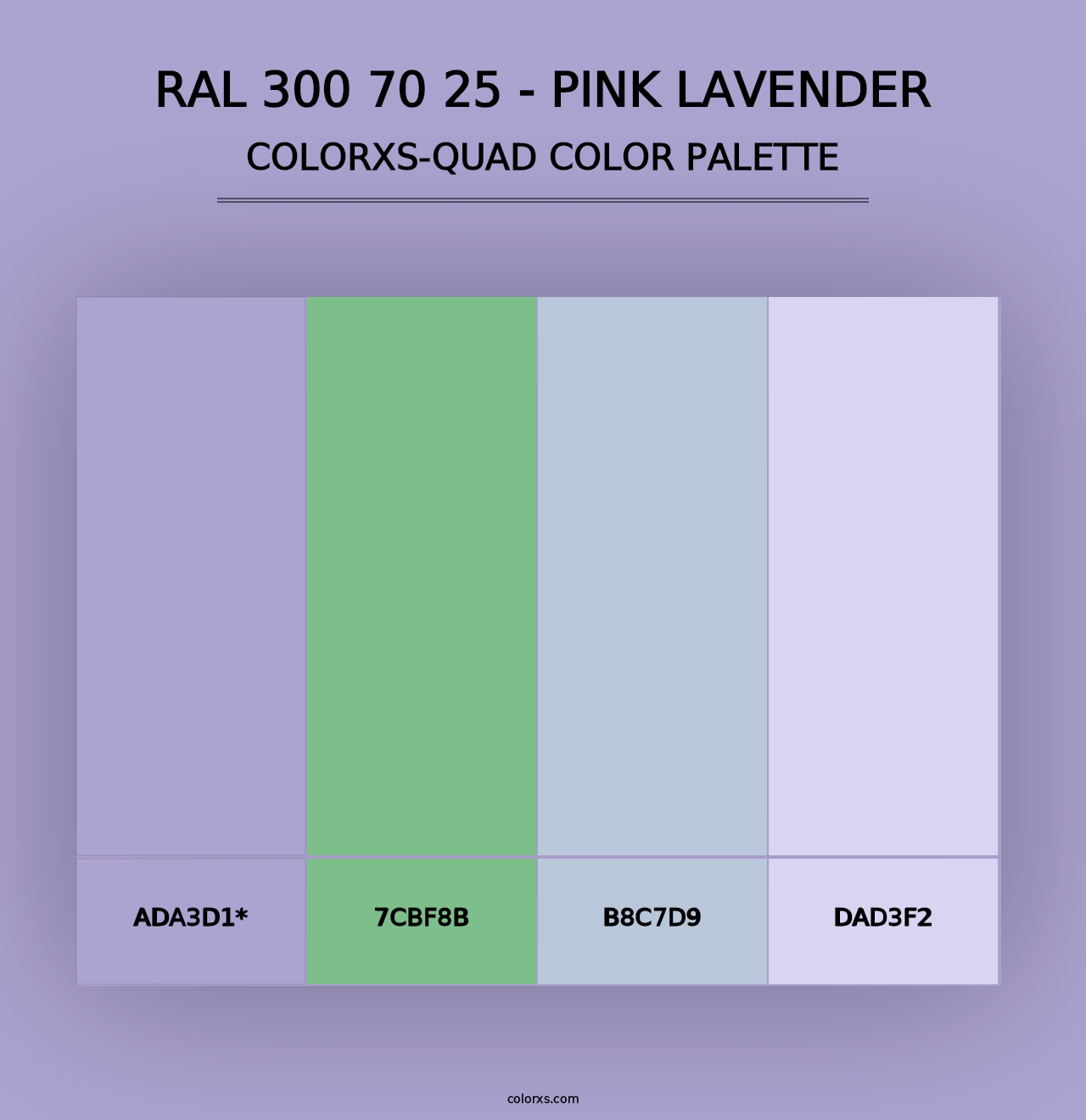 RAL 300 70 25 - Pink Lavender - Colorxs Quad Palette